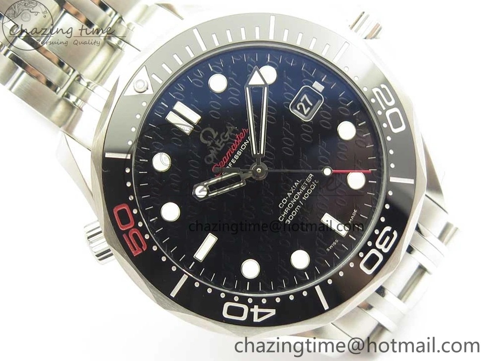 0518 Seamaster 300M Chronometer SS “007” Limited Edition OMF 1:1 Best Edition on SS Bracelet A2824 (Black Balance Wheel) V Seasonal 7952